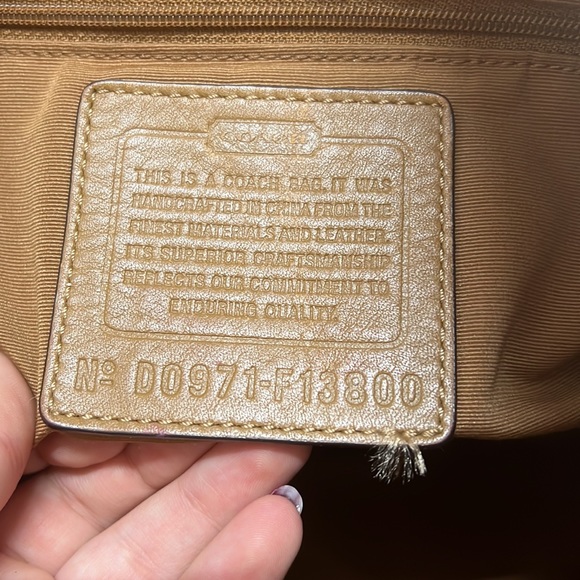 Coach Scarf Print F13800 Multicolor Fabric and Patent Leather Hobo Bag - Picture 12 of 12